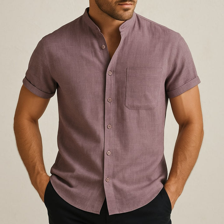 Levante Linen Shirt - Redwood Main