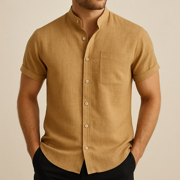 Levante Linen Shirt - Redwood Main