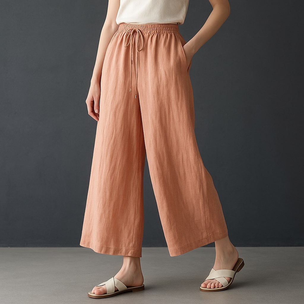 Ayra Linen Pants - Redwood Main