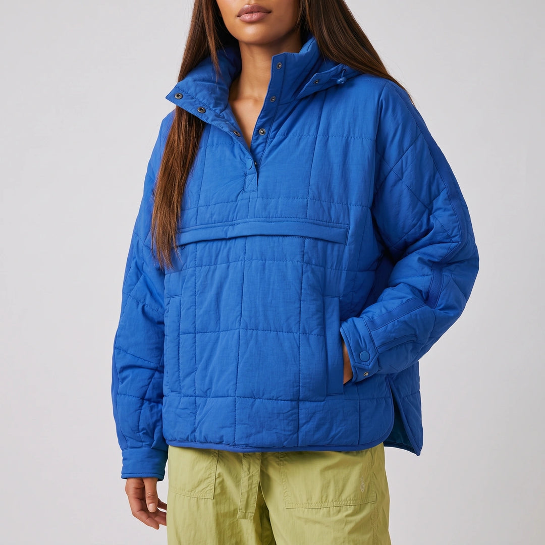 Maisie Quilted Pullover Puffer - Blue