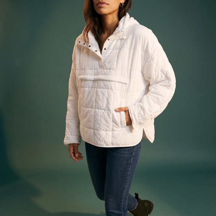 Maisie Quilted Pullover Puffer - White