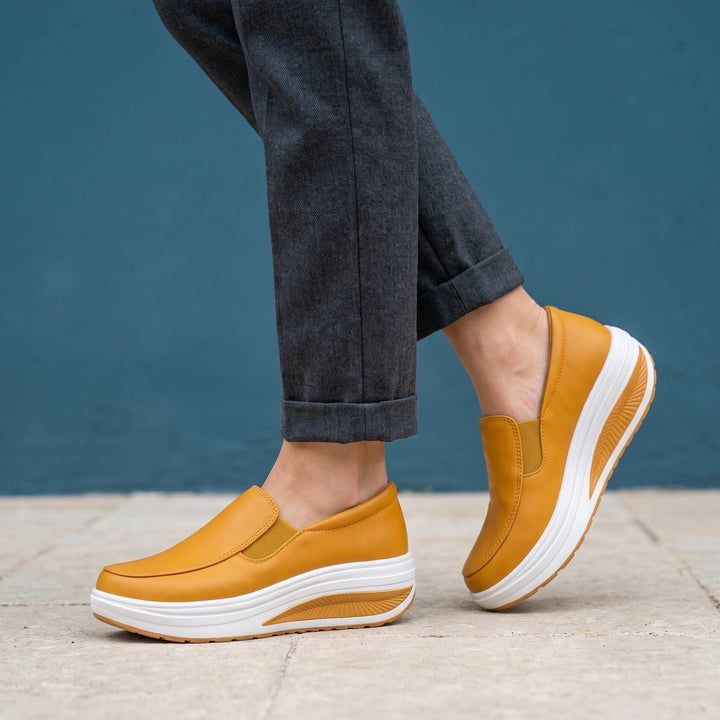 Matilda Slip On Platform Rocker Sneakers - Brown