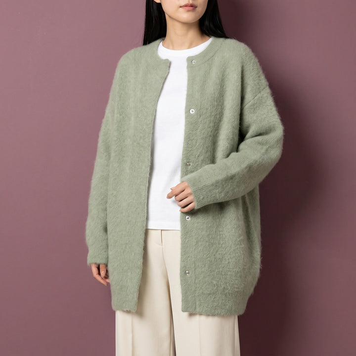 Mirabelle Plush Knit Longline Cardigan - Green