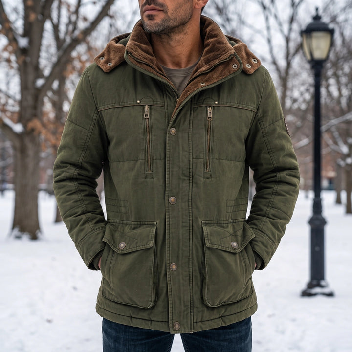 Montague Sherpa Hood Winter Parka - Olive