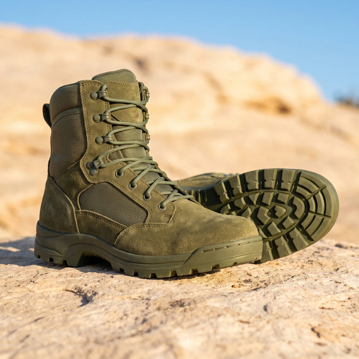 Garrison Lace Up Tactical Boots - Green