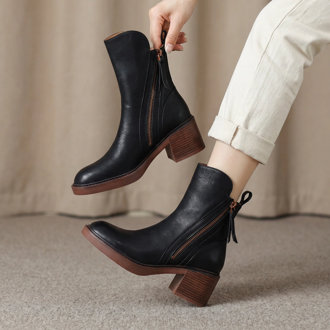 Odette Women's Tassel Zip Ankle Boots - Black
