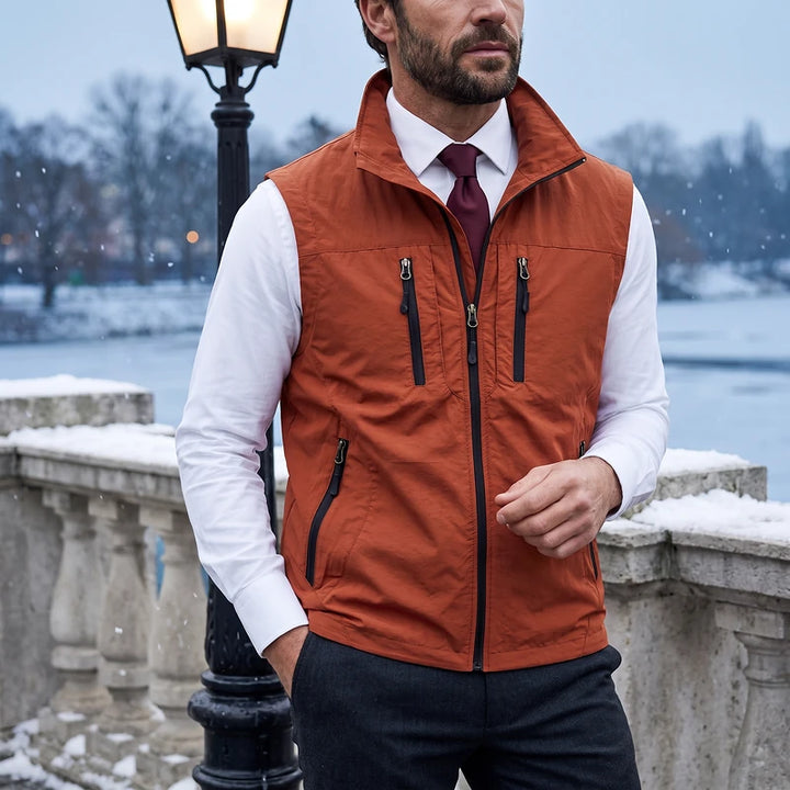 Ambrose Men's Utility Travel Vest - Orange
