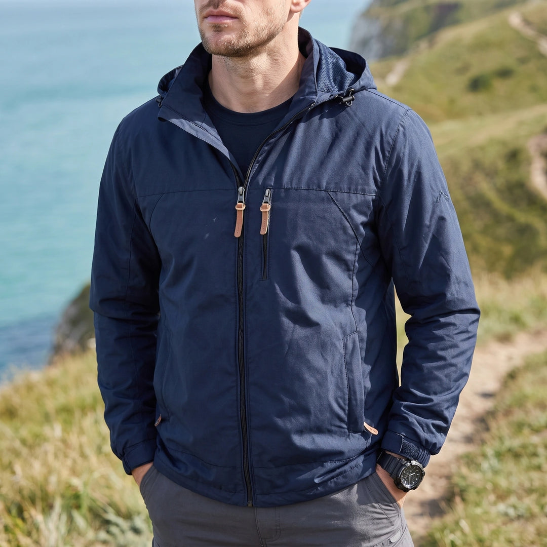 Rowan Hooded Shell Jacket - Navy