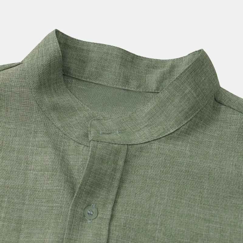 Levante Linen Shirt - Redwood Main
