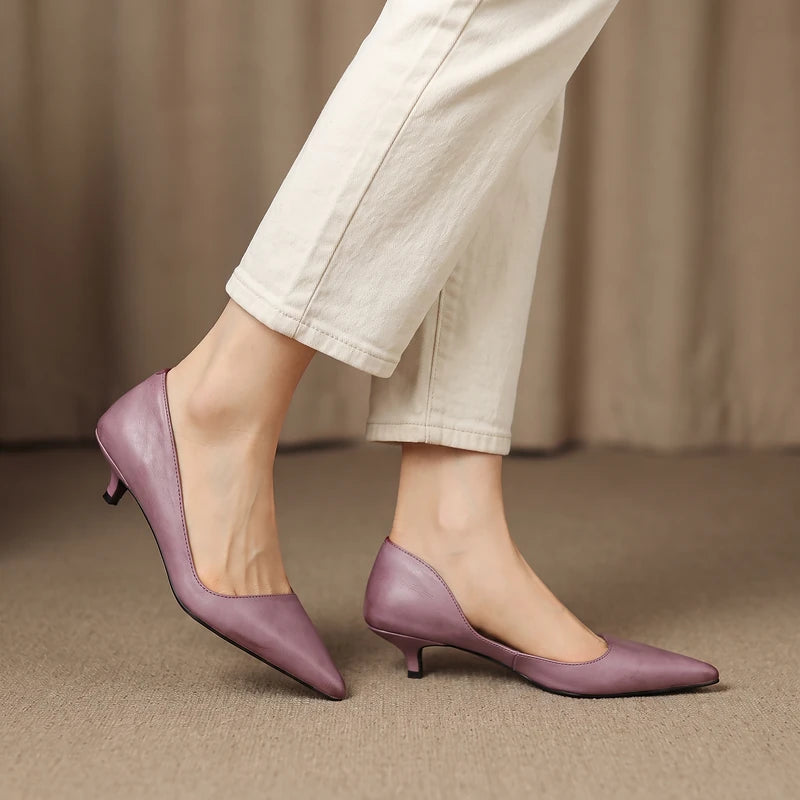 Colette Women's Kitten Heel Pumps - Purple