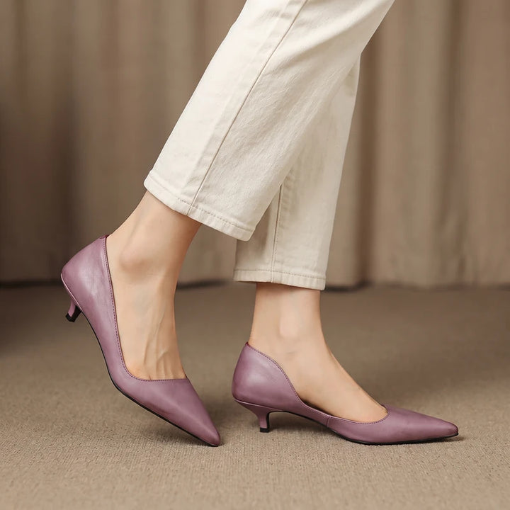Colette Women's Kitten Heel Pumps - Purple