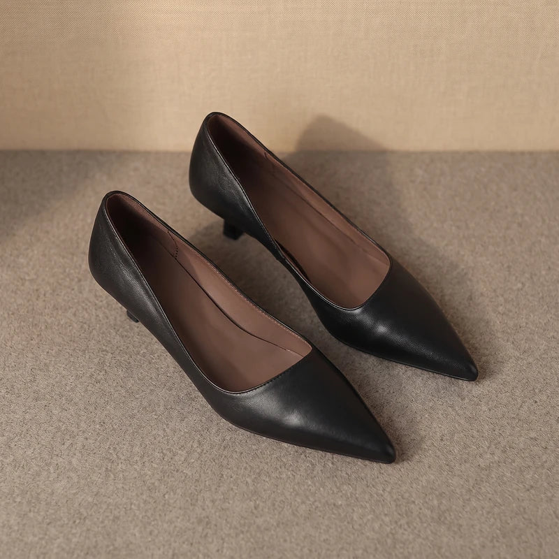 Colette Women's Kitten Heel Pumps - Black