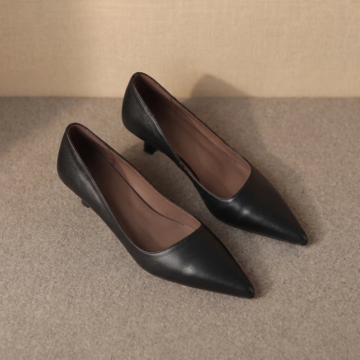 Colette Women's Kitten Heel Pumps - Black