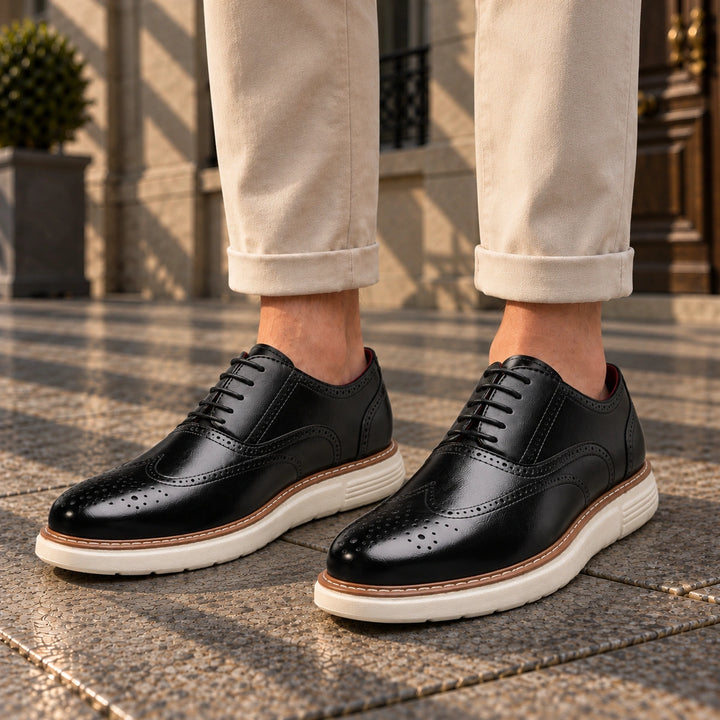 Warren Wingtip Brogue Oxford Shoes - Black