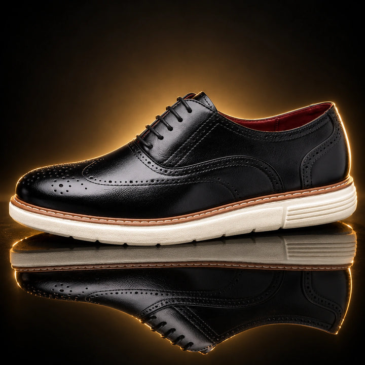 Warren Wingtip Brogue Oxford Shoes - Black