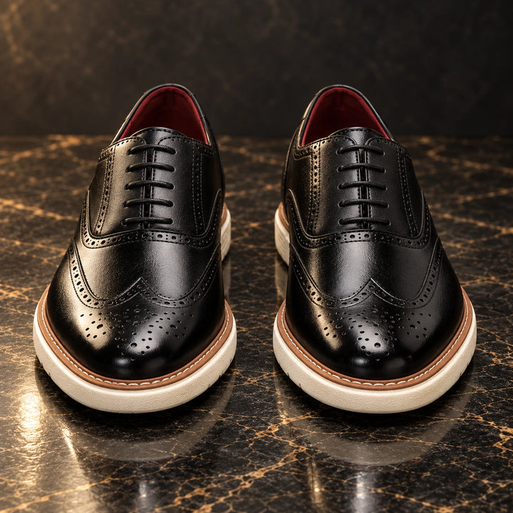 Warren Wingtip Brogue Oxford Shoes - Black