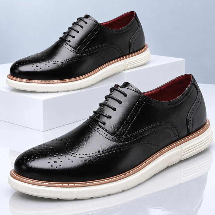 Warren Wingtip Brogue Oxford Shoes - Black