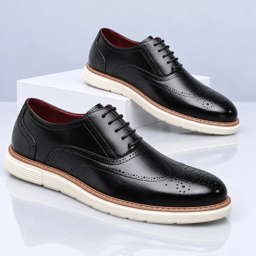 Warren Wingtip Brogue Oxford Shoes - Black