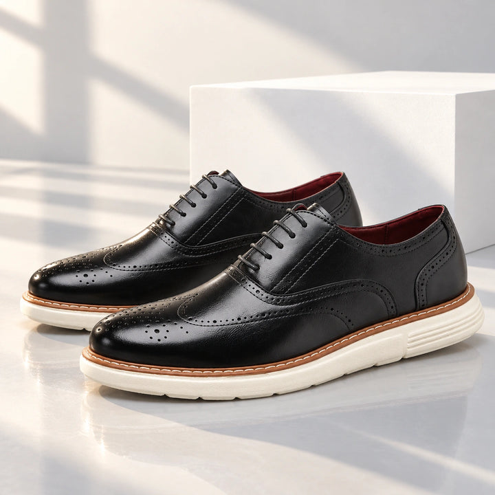Warren Wingtip Brogue Oxford Shoes - Black