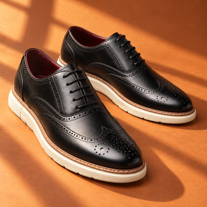 Warren Wingtip Brogue Oxford Shoes - Black
