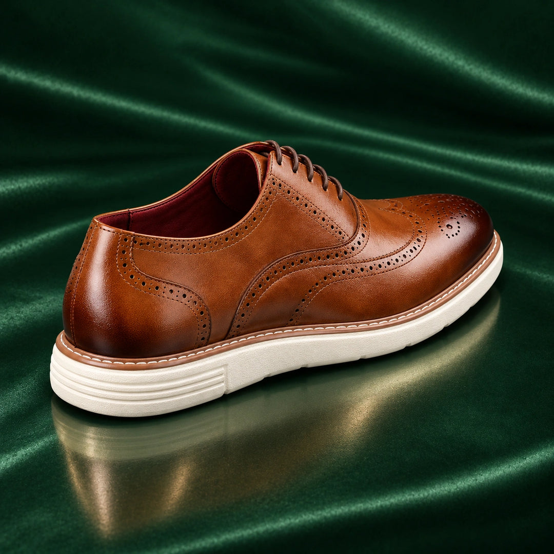 Warren Wingtip Brogue Oxford Shoes - Brown