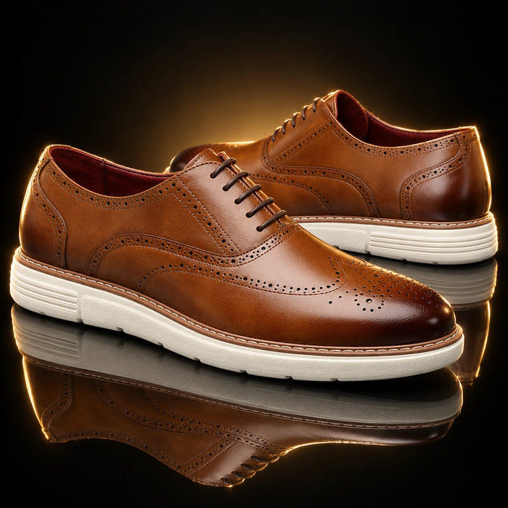 Warren Wingtip Brogue Oxford Shoes - Brown