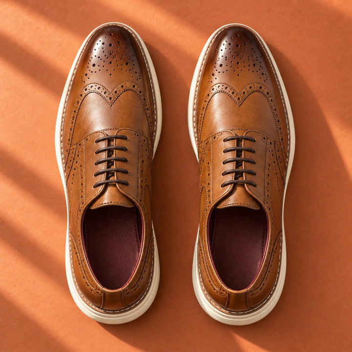Warren Wingtip Brogue Oxford Shoes - Brown