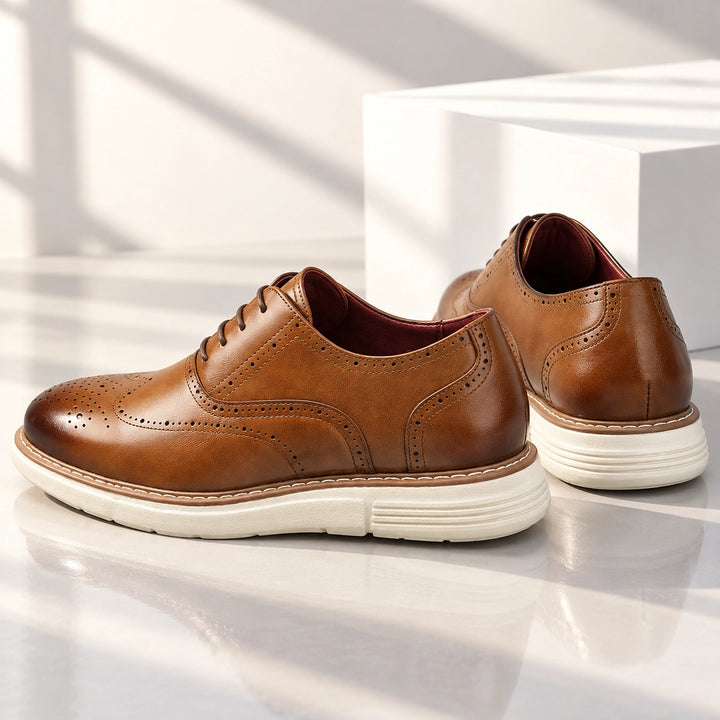 Warren Wingtip Brogue Oxford Shoes - Brown