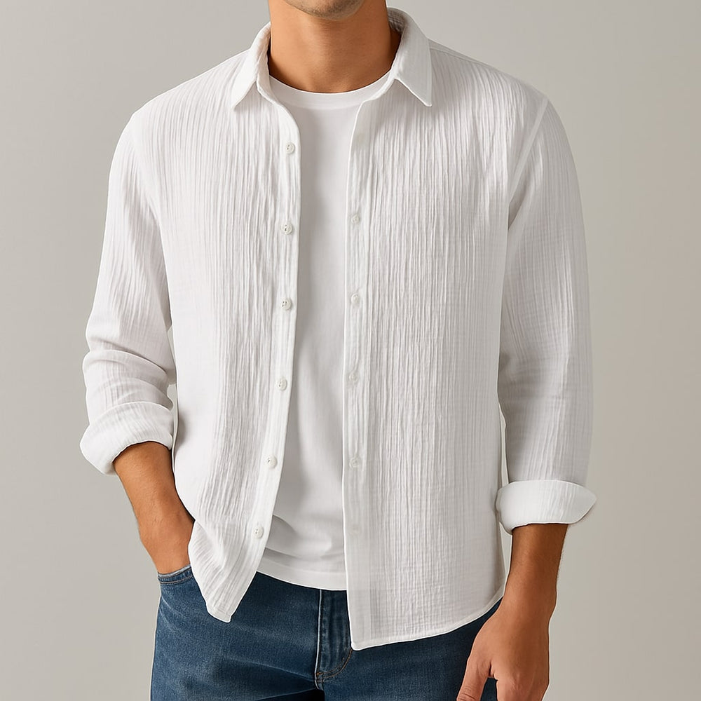 The Selway Cotton Shirt - Redwood Main