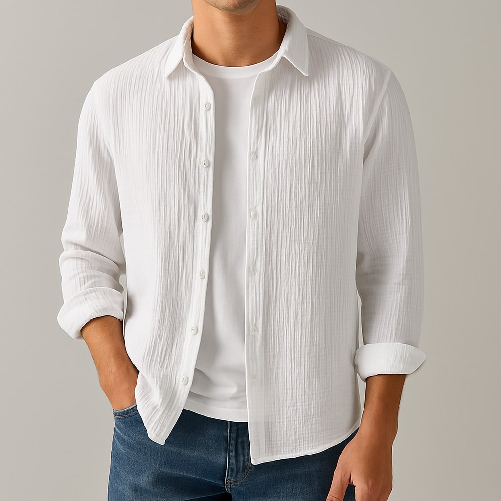 The Selway Cotton Shirt - Redwood Main