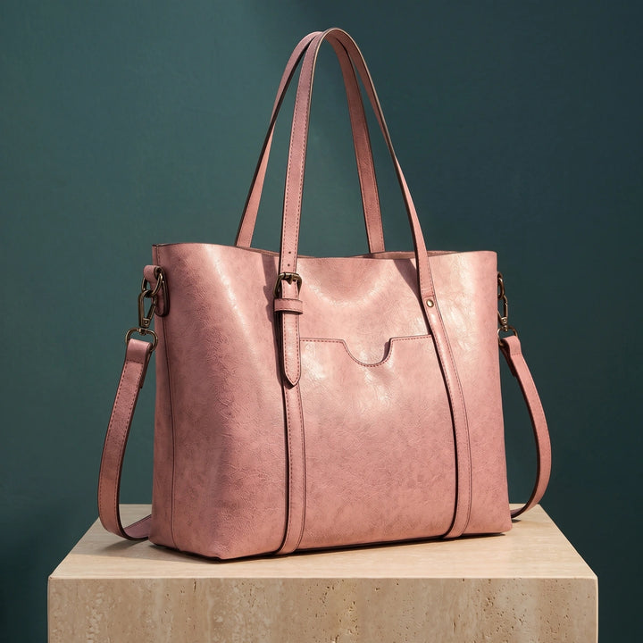Winifred Vegan Leather Tote Bag - Pink