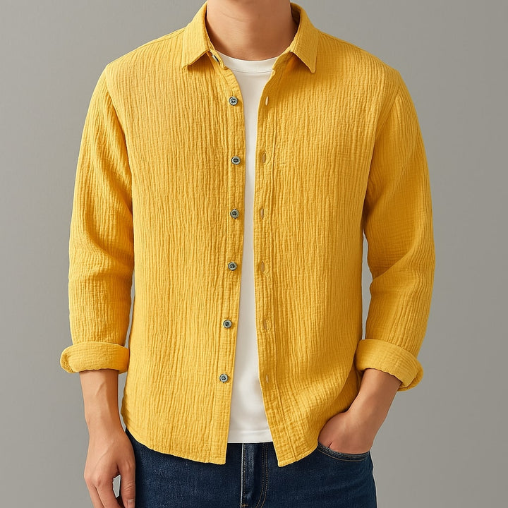 The Selway Cotton Shirt - Redwood Main